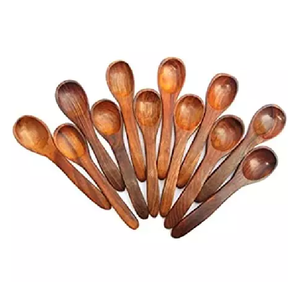 Minicuchara antigua de madera para cocina, utensilios de cocina para arroz, sopa y cena, para el hogar - Product Image 4