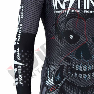 เสื้อฟิตเนสแขนยาวสำหรับผู้ชายเสื้อฟิตเนสแบบป้องกันรังสียูวีระบายอากาศได้โลโก้ออกแบบได้ตามต้องการ - Product Image 2