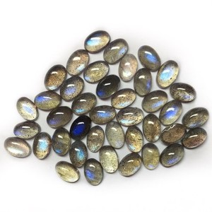Precio al por Mayor, Labradorita Azul Natural Certificada IGI, Grado AAA, 3x4mm, Cabujón Ovalado Liso, Parte Posterior Plana, Calibrada, Semipreciosa - Product Image 6