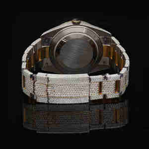 Reloj de Lujo Unisex de Acero Inoxidable Dorado con Esfera Analógica Inteligente, Alta Calidad, Resistente al Agua 20 BAR, Estilo Hip Hop, ODM - Product Image 4