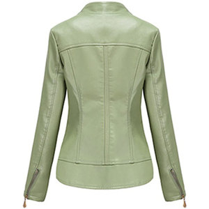 Veste en cuir denim pour femmes grande taille en gros avec décoration en fourrure remplie de coton à col montant respirant pour l'extérieur - Product Image 2