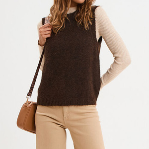 เสื้อสเวตเตอร์คอคอแขนกุดสำหรับผู้หญิงใส่สบายระบายอากาศได้ดีนุ่มมีสไตล์ - Product Image 5