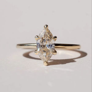 Premium Marquise Forme Lab Grown Diamant Bague En Argent Fiançailles Bijoux De Mariage En Gros Fournisseur En Ligne Usine De Haute Qualité - Product Image 1