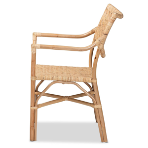 Sillón de mimbre natural hecho a mano, cómodo sillón de mimbre duradero para comedor interior y exterior para hoteles, muebles para el hogar - Product Image 3