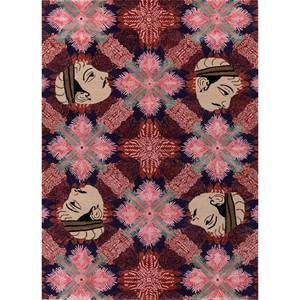 Tapis en laine et viscose tufté à la main Jaipur Wunderkammer Blue 3D 3D Top-9063, design original pour la maison, le couloir, la salle, forme rectangulaire - Product Image 1