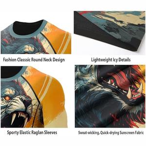 Camiseta de Compresión Deportiva Ligera para Hombre, de Secado Rápido, para MMA, Servicio OEM, Sublimación, Producto de Moda - Product Image 3