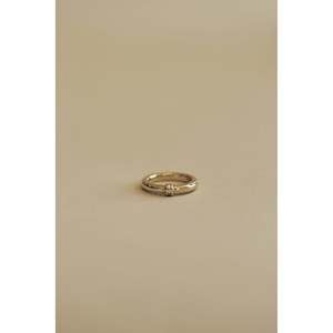 Vintage <b>Gold</b> Rhodium Plated Pav Tube <b>Ring</b> Fashionable Cut Diamond <b>Set</b> Classic Inlay Technology Religious for Children's Gift - Product Image 1