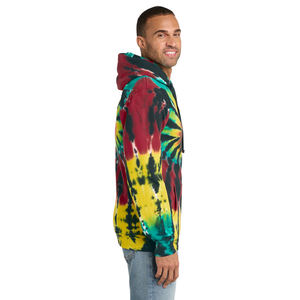 Sudadera con capucha teñida de corbata colorida para hombre personalizada 100% algodón suave pulóver sudadera para Otoño Invierno Casual Street Style Sudadera con capucha para hombre - Product Image 4