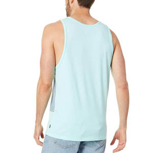 Camiseta sin mangas de malla transpirable de verano con logotipo personalizado al por mayor para hombres, diseño OEM, ropa deportiva informal, opción de talla grande, tejido de punto - Product Image 2