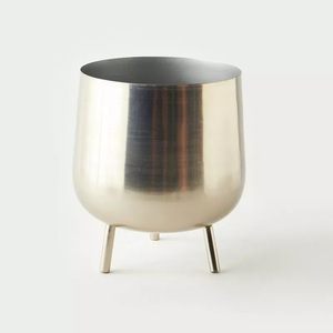 Customized Metal Flower Planter with Leg Stand 40x28x28 cm for Outdoor Home and Garden <b>Nursery</b> Use with Choice of Color - Product Image 1