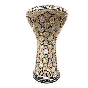 Gawharet El Fan 17,5 pouces, darbuka égyptienne professionnelle, fabriquée à la main en aluminium et nacre, pour percussion - Product Image 1