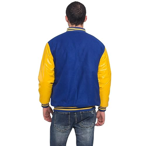 Wholesale Custom Men's Wool Baseball Varsity <b>Jacket</b> Latest Design <b>Long</b> Sleeve Plain Blank Letterman <b>Jackets</b> for Winter - Product Image 2