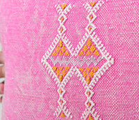 Housses de coussin en soie de Cactus marocain rose vif oreiller pur Sabra abstrait décoratif fait à la main pour la maison ou l'hôtel