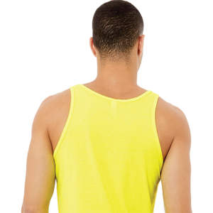 Ensemble de vente au détail 100% Airlume en coton peigné à anneaux 32 simple 4.2 oz jaune néon, réservoir de Jersey unisexe - Product Image 6