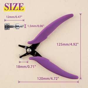 Pince à perforer professionnelle en acier au carbone de 1.5mm 5in mâchoire courte perforateur unique outil de fabrication de bijoux en gros OEM - Product Image 3