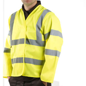 Chaleco de ropa de trabajo industrial de poliéster personalizable de la mejor calidad 2025 con mangas de seguridad reflectantes completas Logotipo personalizable - Product Image 2