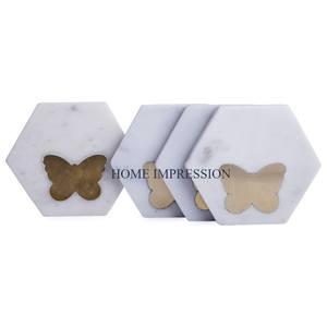 Posavasos de mármol sólido para Decoración de mesa para el hogar y la cocina Posavasos de cocina para té y café de calidad superior de Home Impression - Product Image 6