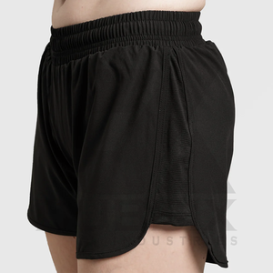 Shorts de Yoga de Corte Recto para Mujer, 100% Poliéster, Transpirables, Ecológicos, Cintura Elástica con Volantes, Logotipo Personalizable - Product Image 1