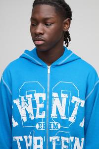 Pull à capuche en coton épais avec poche avant personnalisée, sweat à capuche sérigraphié sur l'épaule tombante, nouvel arrivage - Product Image 6