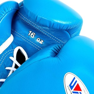 Fabricants directs, gants de boxe à lacets personnalisés en or et bleu, cuir de haute qualité, gants de boxe d'entraînement et de combat - Product Image 4