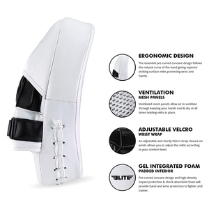 แผ่นซ้อมชกมวยแบบโค้ง ผลิตจากหนัง PU แท้ เป็นมิตรกับสิ่งแวดล้อม ป้องกันการกระแทก รับผลิตตามสั่ง ปรับแต่งสีและโลโก้ได้ - Product Image 3