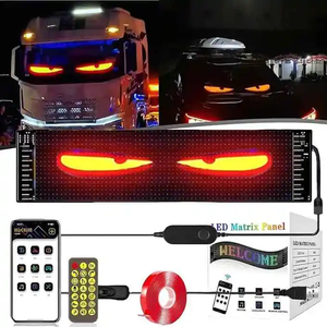 Araba dytrucks şeytan gözler cam esnek Led Panel animasyon ekran akıllı kaydırma kamyonlar için yumuşak Led tabela - Product Image 4