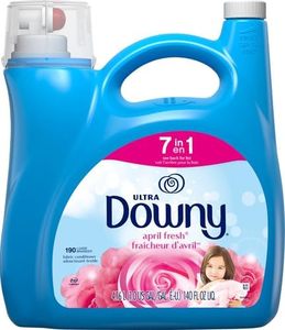Adoucissant textile liquide Downy, April Fresh 2-en-1 Fraîcheur & Douceur, 140 fl oz, 190 lavages, Conditionneur textile pour fraîcheur et douceur - Product Image 1