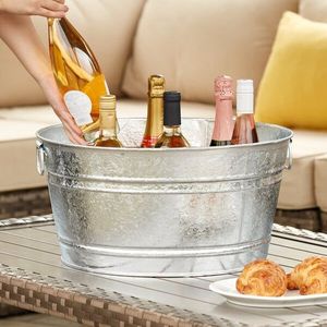 Bañera de fiesta de metal a prueba de fugas duradera ideal para grandes funciones de jardín festivales al aire libre y reuniones Casuales - Product Image 3
