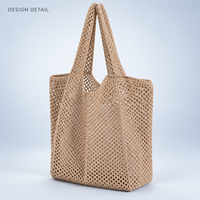 Sac fourre-tout tricoté personnalisé, design à ouverture large, logo personnalisé pris en charge, vente en gros directe d'usine