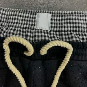 Pantalon personnalisé vintage lourd délavé à l'acide 100% coton pour hommes avec imprimé strass Baggy à jambes larges surdimensionnées en détresse - Product Image 5