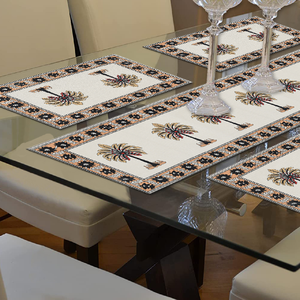 Tapis de Table rectangulaire en coton biologique, antidérapant, 100% coton biologique, certificat GOTS, personnalisé, vente en gros, haute qualité, écologique, OEM, nouvelle collection - Product Image 5