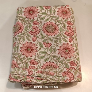 ผ้าทอลายดอกไม้ทำจากผ้าฝ้ายอินเดียสำหรับเย็บชุดกระเป๋าผ้าม่าน-เด็กผู้หญิง - Product Image 6