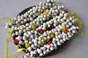 ดอกไม้มะลิ gajra scrunchies งานแต่งงาน haldi Mehndi โปรดปรานปาร์ตี้ปากีสถาน/อินเดียเจ้าสาวและอุปกรณ์เสริมสำหรับเพื่อนเจ้าสาว maiyon ของขวัญ - Product Image 2