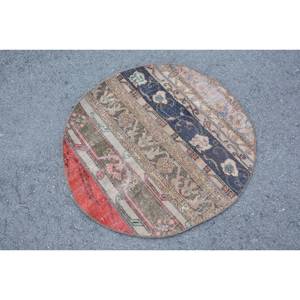 Alfombra turca vintage clásica de 9x12, área grande, diseño de retazos azul y rojo, Material de lana, látex, pasillo rectangular de 3,1x3,1 pies para habitaciones - Product Image 2