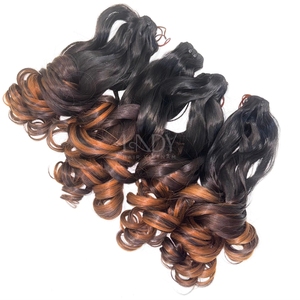 Extensions de cheveux humains vietnamiens de couleur personnalisée rebondissante pour bébé de la plus haute qualité 4 faisceaux et 1 ensemble frontal - Product Image 3
