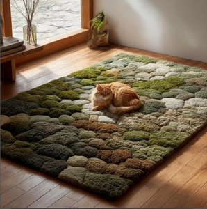 Tapis en pierre de mousse Tapis 3D doux Motif de roche inspiré de la nature Tapis de sol en pierre de galets 3D Salon et chambre à coucher - Product Image 1