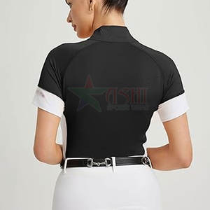 Fabricant OEM personnalisé, logo personnalisé, chemise de spectacle d'équitation professionnelle pour femmes, imperméable, coupe-vent, spandex/polyester - Product Image 2