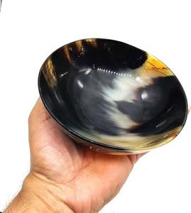 Bol en corne de buffle naturel fait à la main de haute qualité Style de conception d'assiette d'ustensiles de cuisine pour la maison hôtels restaurants - Product Image 1