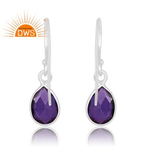 Dernier modèle de boucle d'oreille en argent sterling fin doublet améthyste quartz avec pierres précieuses fabricant de bijoux personnalisés - Product Image 4