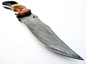 Cuchillo de Caza de Hoja Fija Hecho a Mano con Mango de Madera, Cuchillo de Supervivencia para Exteriores - Product Image 4