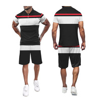 Summer New Men Casual Shorts Sets Short Sleeve T Shirt Shorts Solid Set Mens Brand Clothing 2 Piece Set