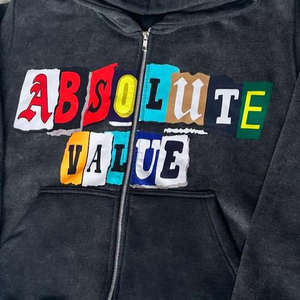 Nouveauté 2025 – Sweats à capuche streetwear pour hommes, respirants, personnalisables par sérigraphie, en molleton de coton délavé à l'acide, avec fermeture éclair, 500 GSM - Product Image 2