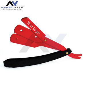 Barbier professionnel coupe droite gorge rasoir Shavette Salon outil de rasage pour visage cou poitrine noir rouge papillon Design - Product Image 1