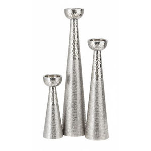 Ensemble de bougeoirs en bambou doré élégant, très vendu, moderne, en aluminium fin, pour la décoration de table à la maison et les mariages - Product Image 6