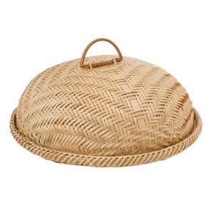 ที่คลุมอาหารทำจากไม้ไผ่ธรรมชาติแบบ100% ที่มีที่จับโต๊ะหวายพับได้เครื่องใช้ในครัวจากเวียดนาม - Product Image 3