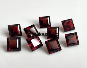 โกเมนธรรมชาติตัดสี่เหลี่ยม3มม.-หลวมโกเมนแดงคุณภาพสูงตัดสี่เหลี่ยม - Product Image 5