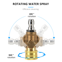 Adaptateur de buse pivotante à 360 degrés en laiton pour nettoyeur haute pression Sinodiving, pour le lavage de voitures
