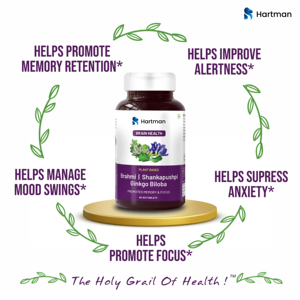 Desata el potencial suplemento de salud cerebral de tu cerebro Brahmi Shankapushpi Ginkgo Biloba mejora el enfoque de la memoria-para adultos - Product Image 3