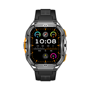 Montre connectée X5 44-49 mm, écran tactile AMOLED, GPS, tracker d'activité physique, unisexe, étanche 50 m, moniteur de fréquence cardiaque, moniteur de sommeil, boîtier en alliage, bracelet en silicone - Product Image 3