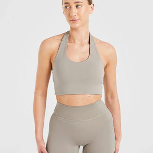 เสื้อครอปสำหรับผู้หญิงสีน้ำตาลอมเทาปิดเสียงคุณภาพระดับพรีเมียมเสื้อครอปสำหรับออกกำลังกายออกกำลังกายออกกำลังกาย - Product Image 1